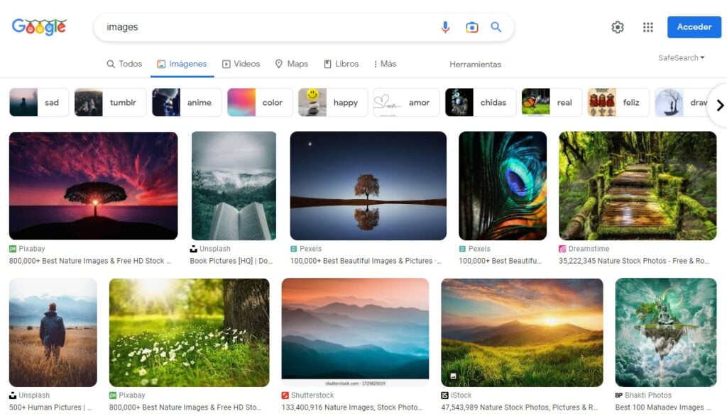que es google images